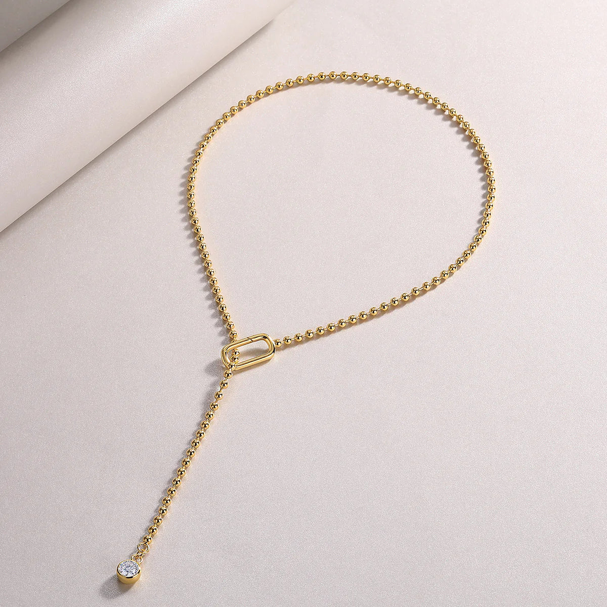 Moshan Diamond Design Tassel Necklace