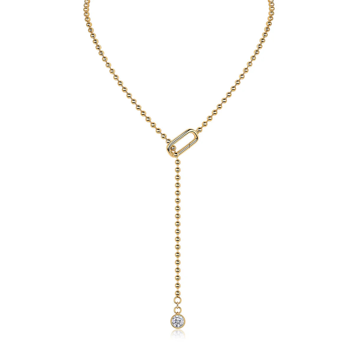 Moshan Diamond Design Tassel Necklace