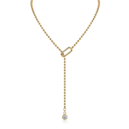 Moshan Diamond Design Tassel Necklace